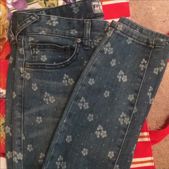 Free people floral jeans 25 - Picture 7 of 8